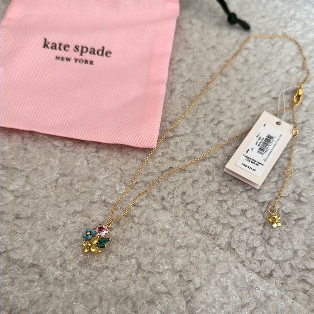 Kate Spade Gold and Pink Stud Earrings